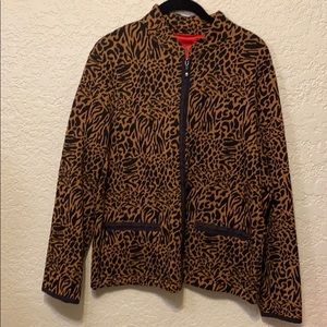 Blast Zip-up Animal-Print Cardigan
